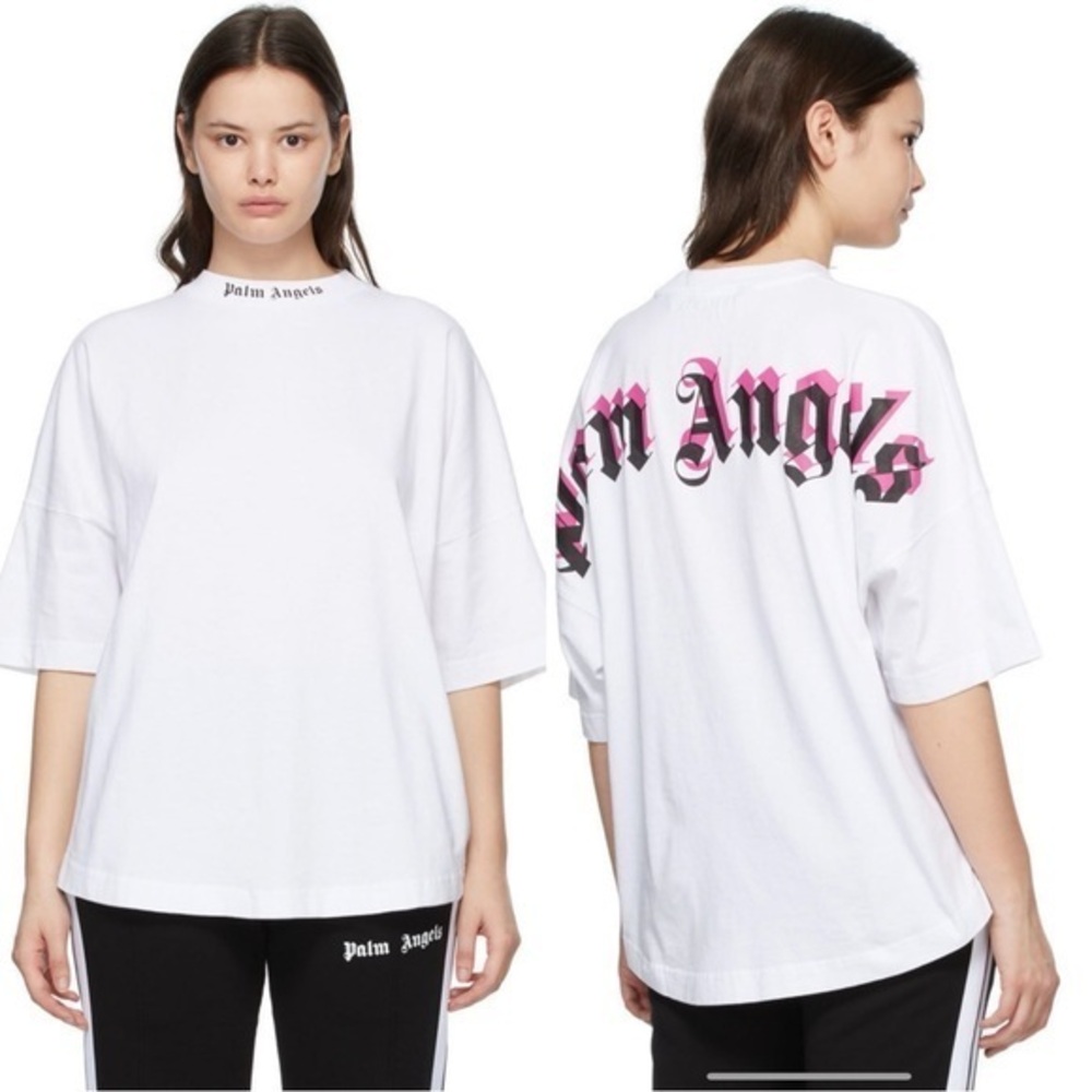 Palm Angels White Logo T-Shirt